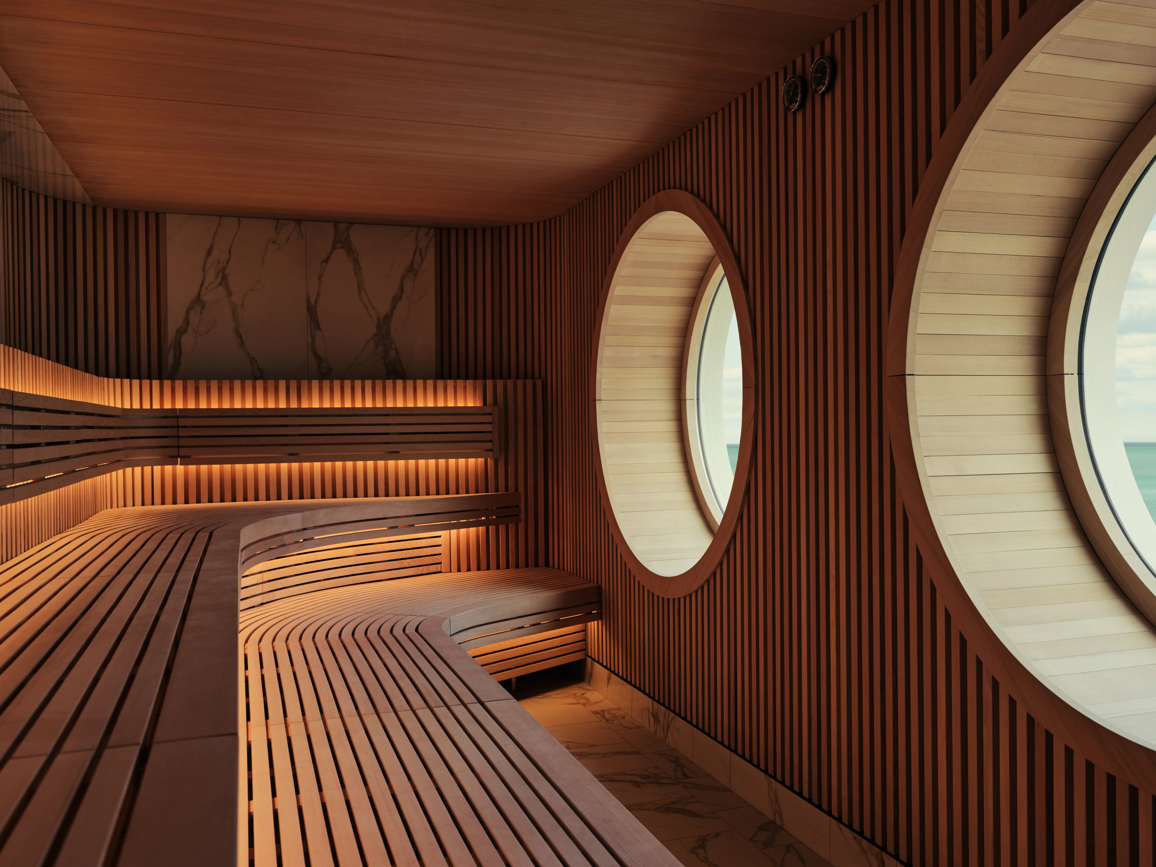 Spa und Sauna an Bord von Four Seasons Yachts