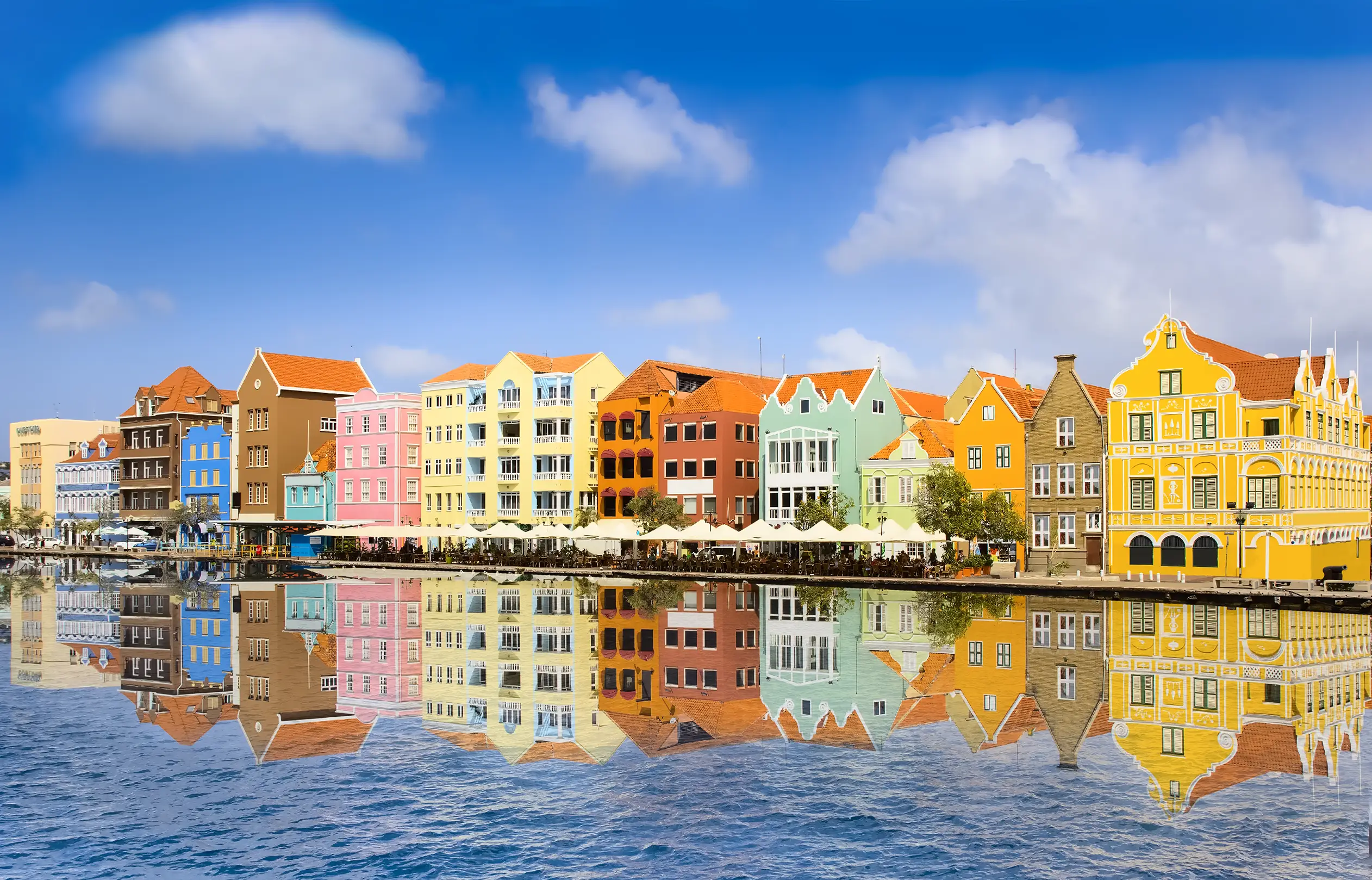 Downtown of Willemstad, Curacao, ABC, Netherlands