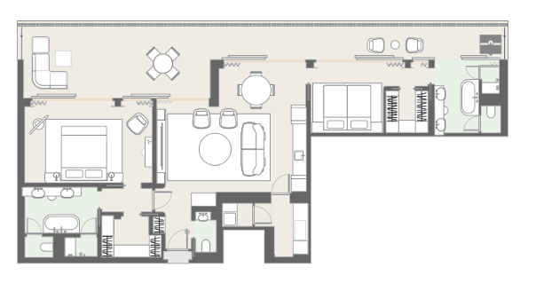 Santorini Suite Floor Plan