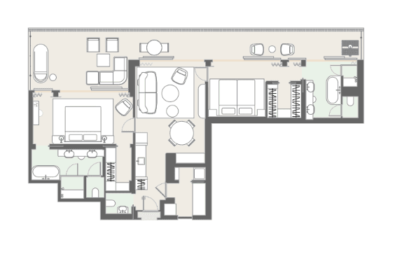 Positano Suite Floor Plan