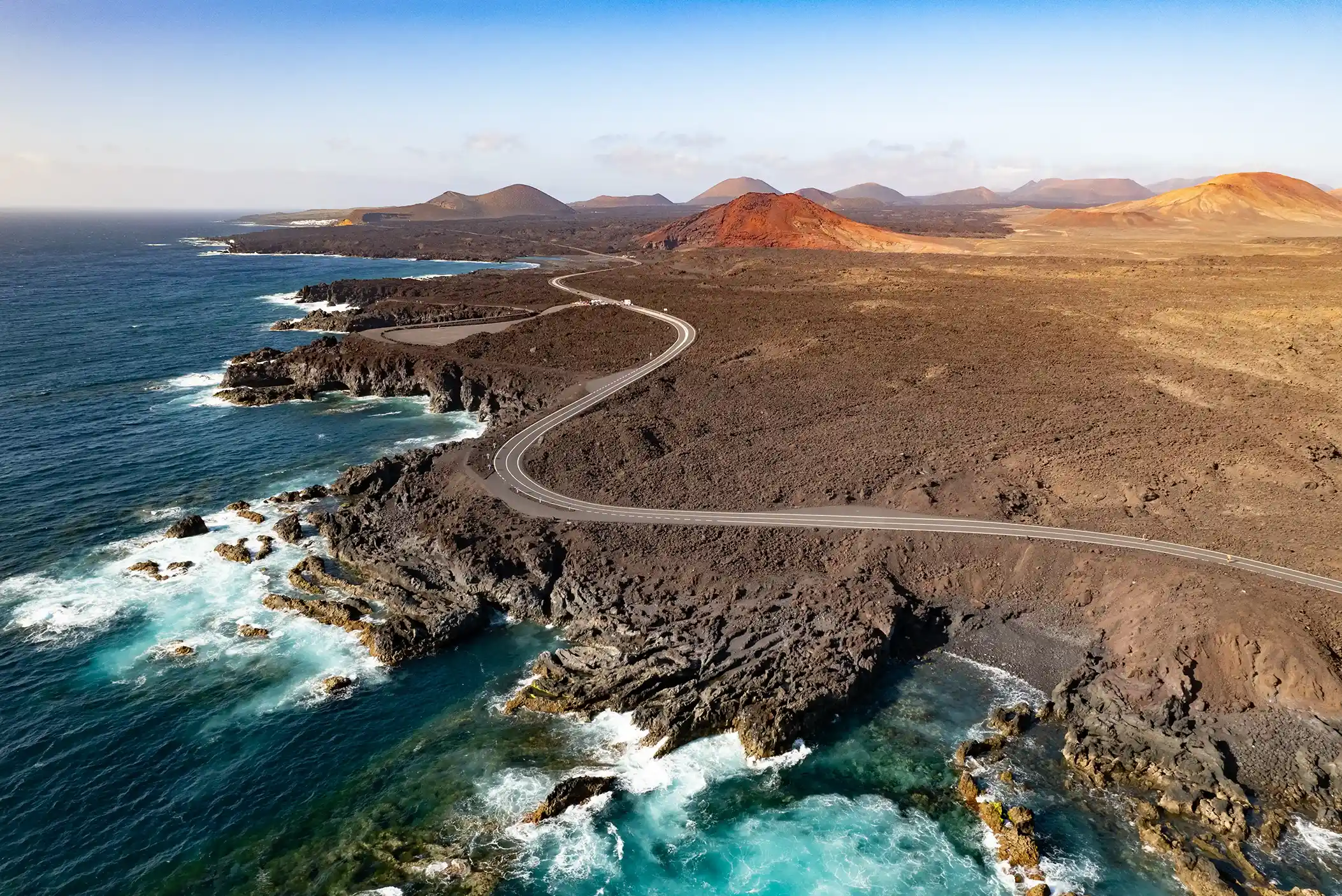 Shoreline of Lanzarote, Canary Islands, Spain.