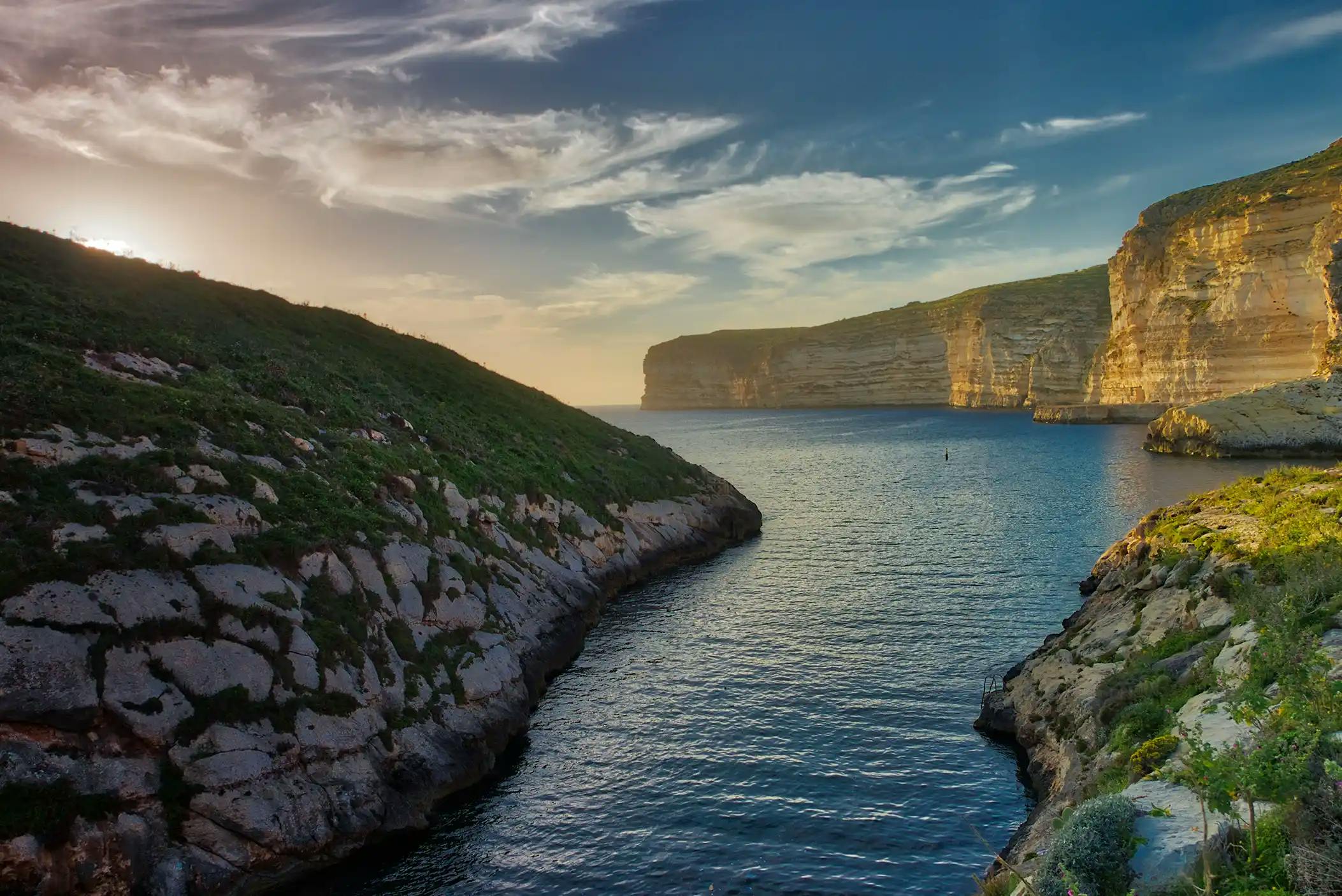 view of Gozo, Malta