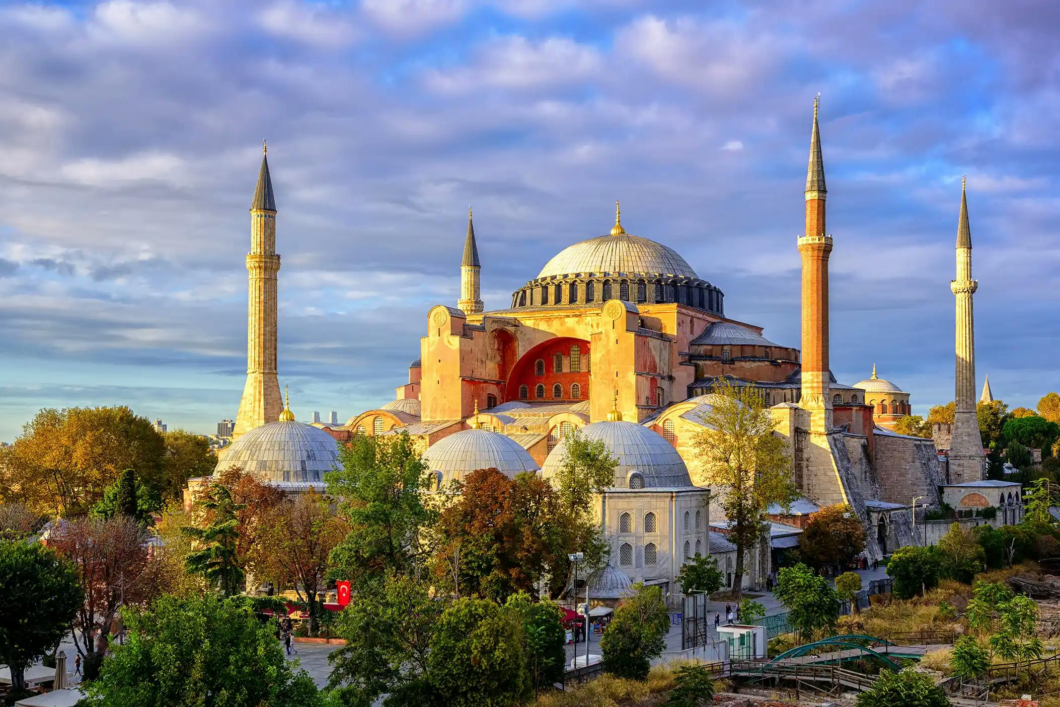 Scenic background of Istanbul, Turkey 