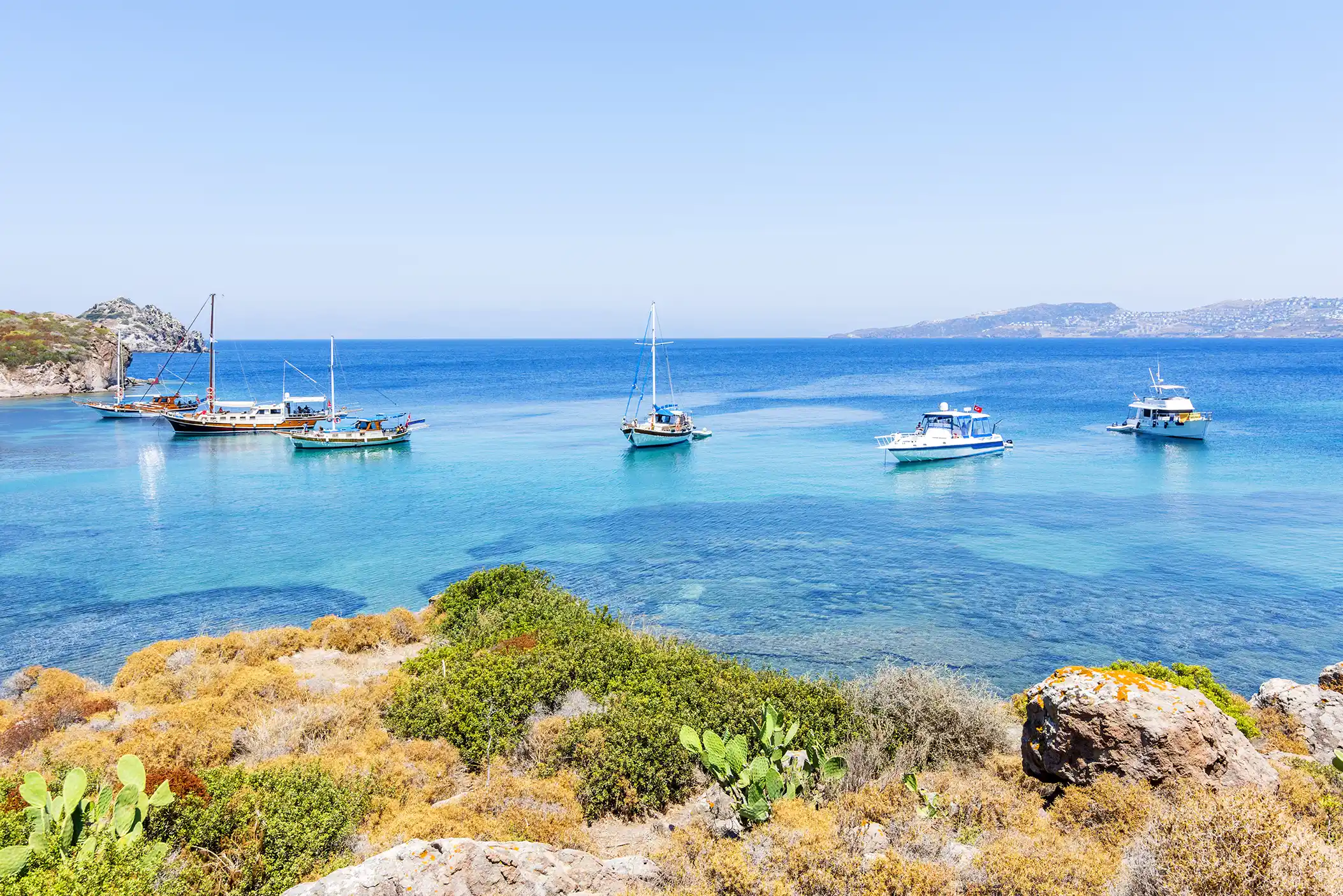 boats in bay
