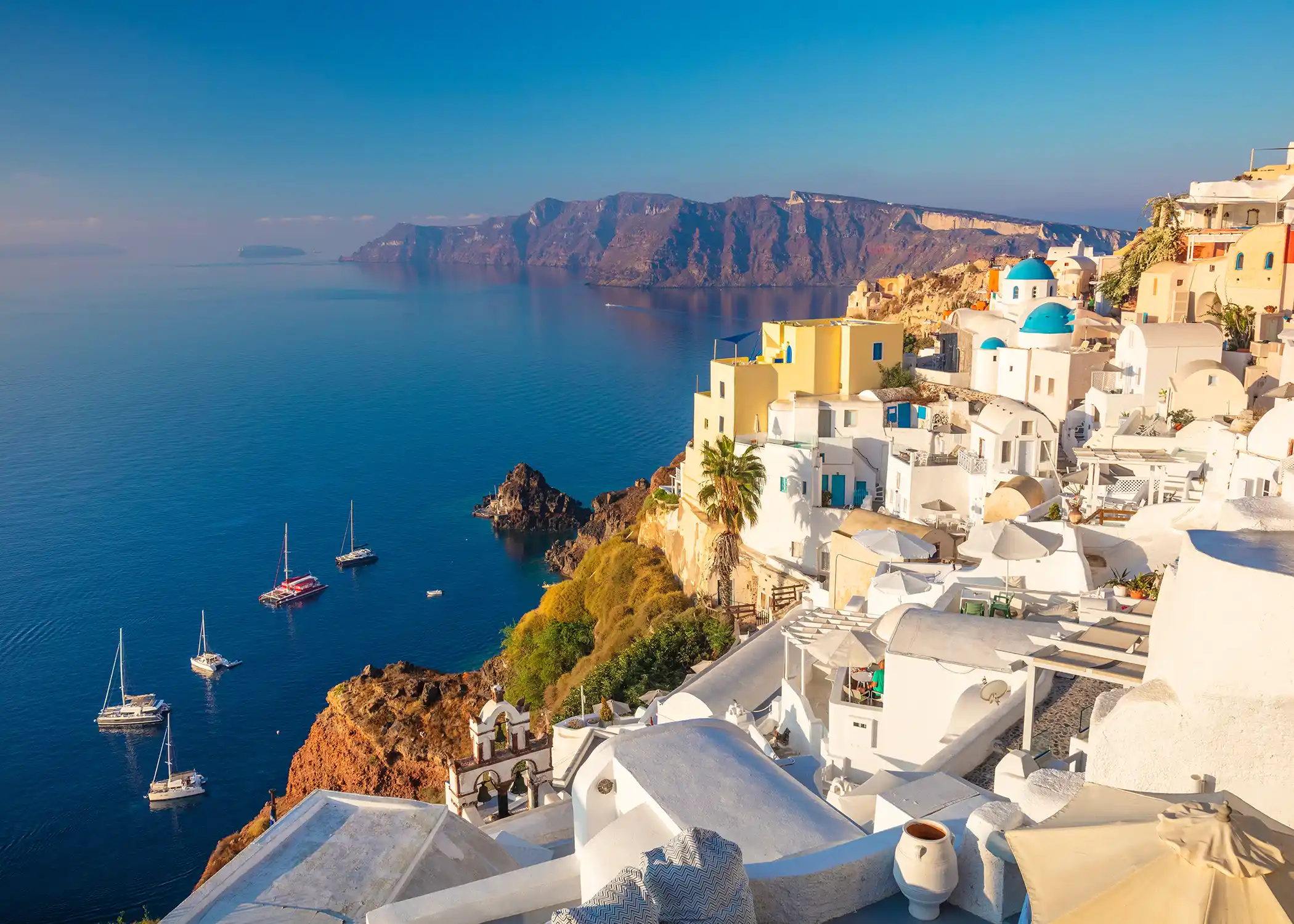Aerial view of Santorini