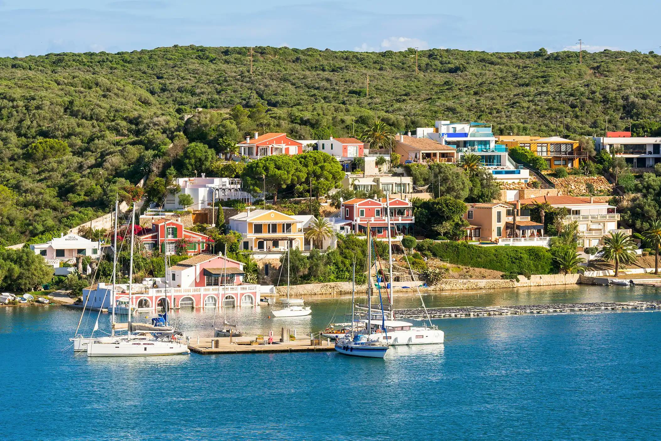Port view of Menorca Spain