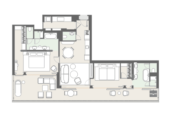 Saint Lucia Suite Floor Plan