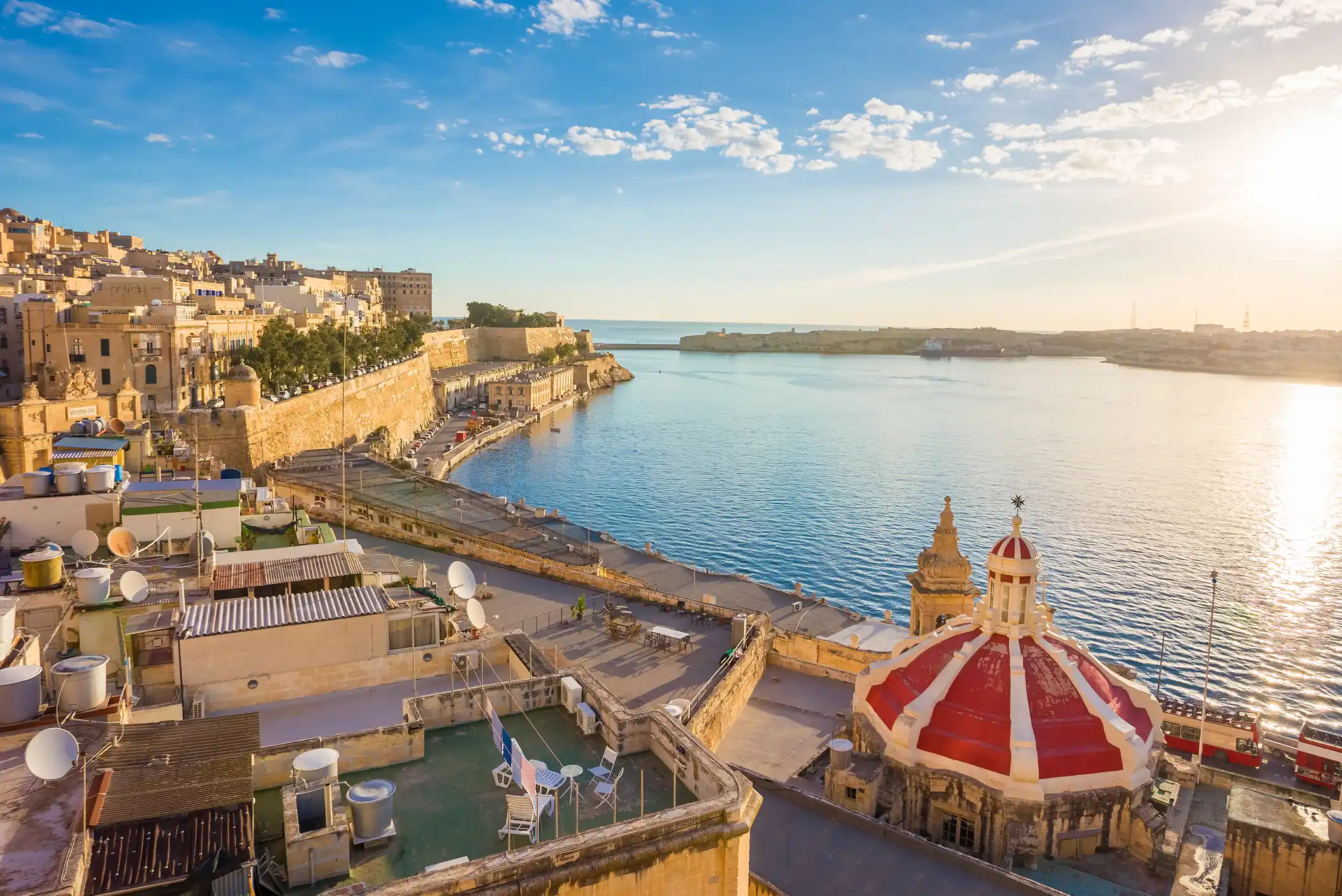 Aerial view of Valletta, Malta